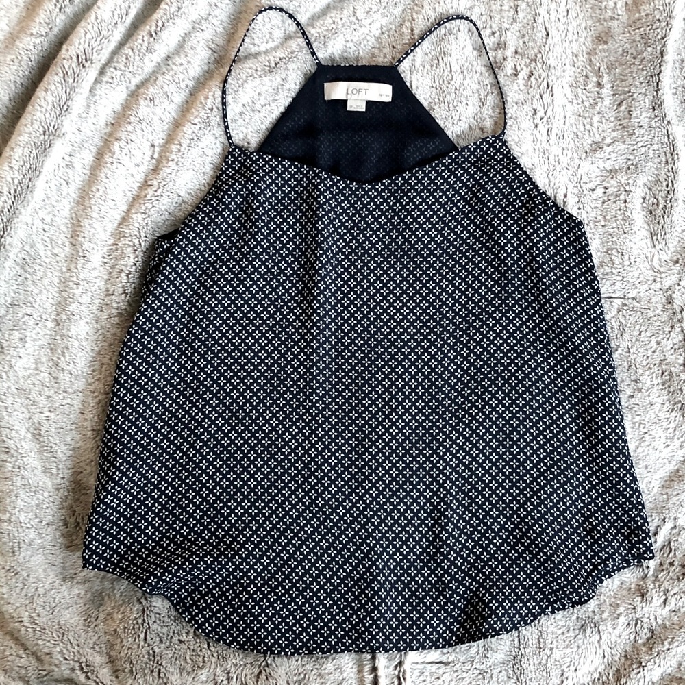 Navy and white Loft top